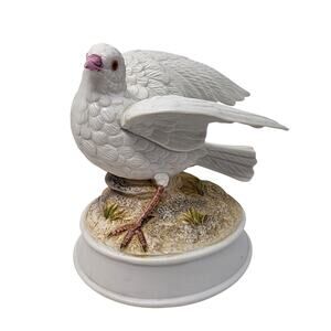 Vintage Gorham White Dove Wind-Up Music Box Figurine Made in Japan